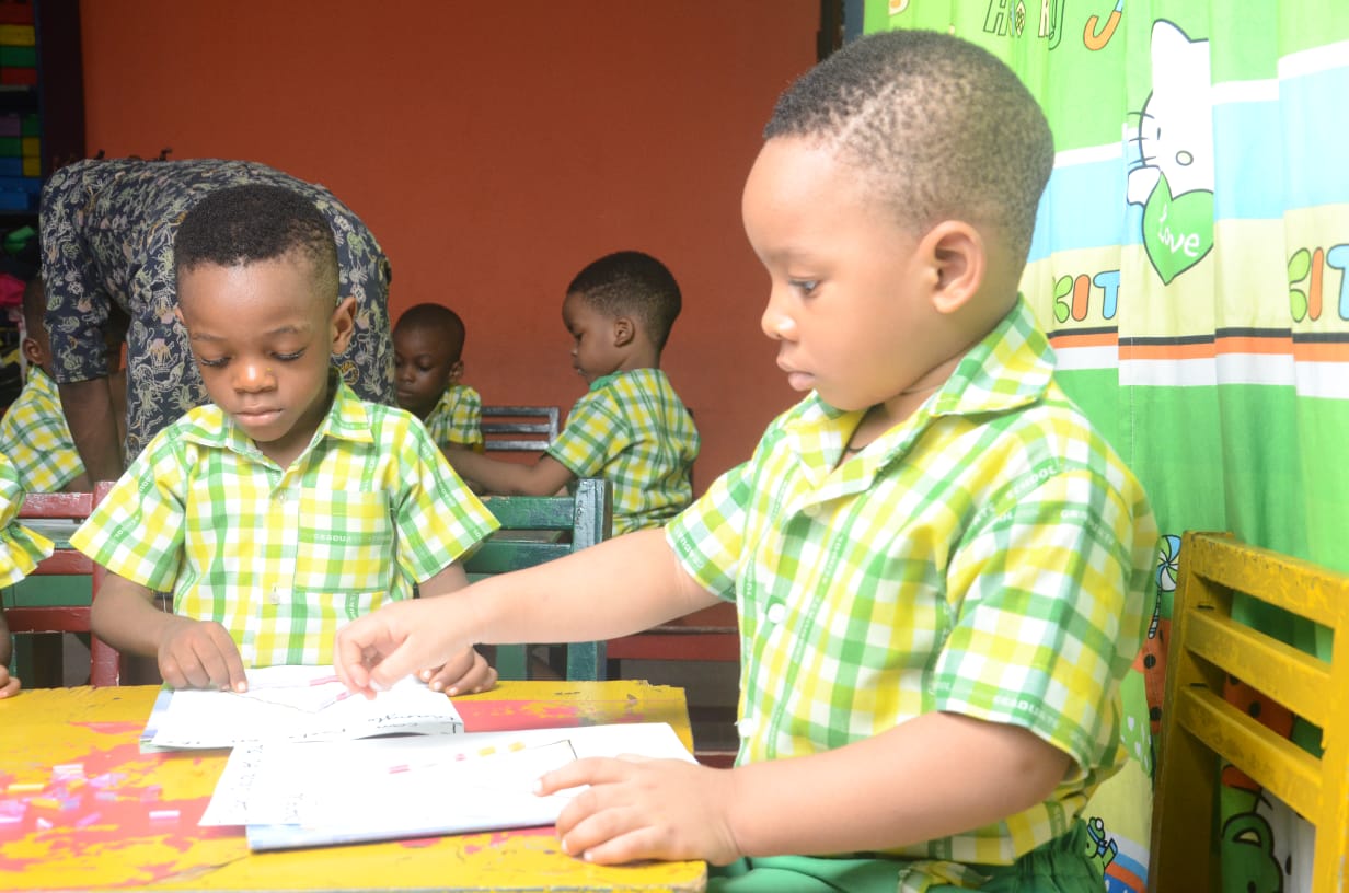 Nursery school students
